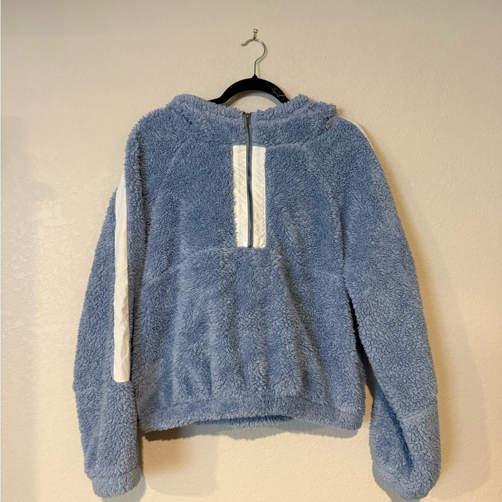 BP Blue and White Teddy Jacket Cozy Fleece